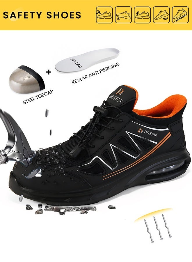 D.D.Star Steel Toe Shoes for Men Lightweight Safety Shoes Comfortable Puncture Proof Slip On Indestructible Work Shoes and Fashion Sneakers. - Image 1